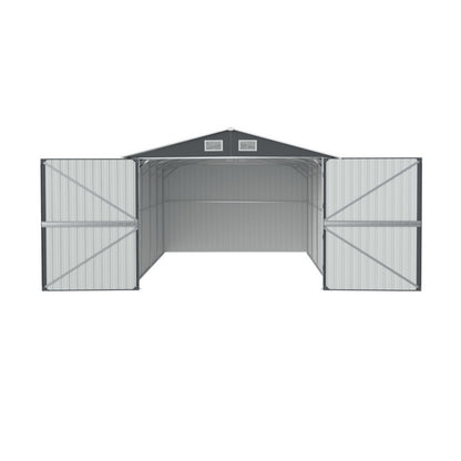XL Garden Shed 3x5.38m – Heavy-Duty Steel Workshop Shed with Lockable Double Doors