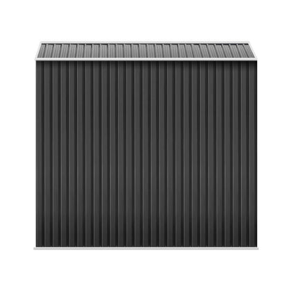 2.58x3.14M Garden Shed with Metal Base – Outdoor Workshop Storage with Sliding Doors & Air Vents, Grey