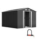 2.6x3.9m Workshop Shed with Base - 10m² Storage & DIY Space Grey