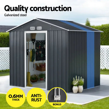 Garden shed extension kit showing additional 44cm depth storage space modular Australian backyard shed system