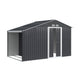 3.2m Extra-Large Outdoor Garden Shed – Heavy-Duty Steel Storage with Lock & Vents (Grey)