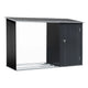 2.49 x 1.04m Metal Garden Shed – Outdoor Storage with Wood Log Alcove, Steel Frame, Sloped Roof (Anthracite)