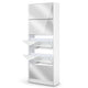 Artiss Shoe Cabinet with Full Length Mirror 25 Pairs - White Storage Australia