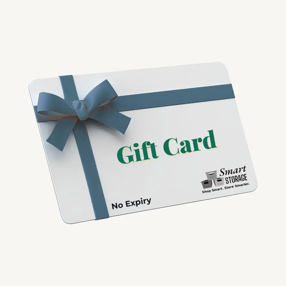 Smart Storage AU branded gift card design with no expiry disclosure