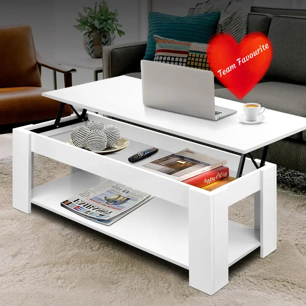 Multi-Functional Lift-Top Coffee Table - Hidden Storage & Convertible Work Surface for Modern Australian Living
