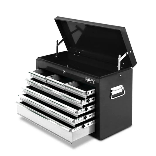 Giantz 9 drawer lockable tool chest in black and grey with ball bearing slides for workshop organization