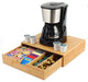 Bamboo Coffee Pod Holder with Drawer - Coffee Machine Stand & Pod Storage
