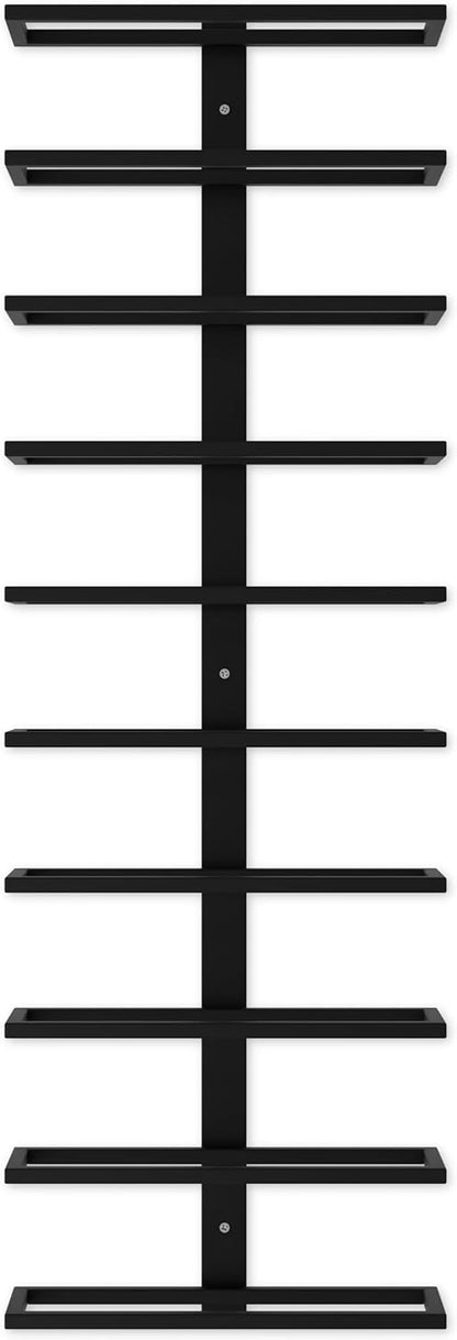 CARLA HOME 2-Pack Wall-Mount Wine Rack – Metal Bottle Holder for 10 Bottles | Matte Black