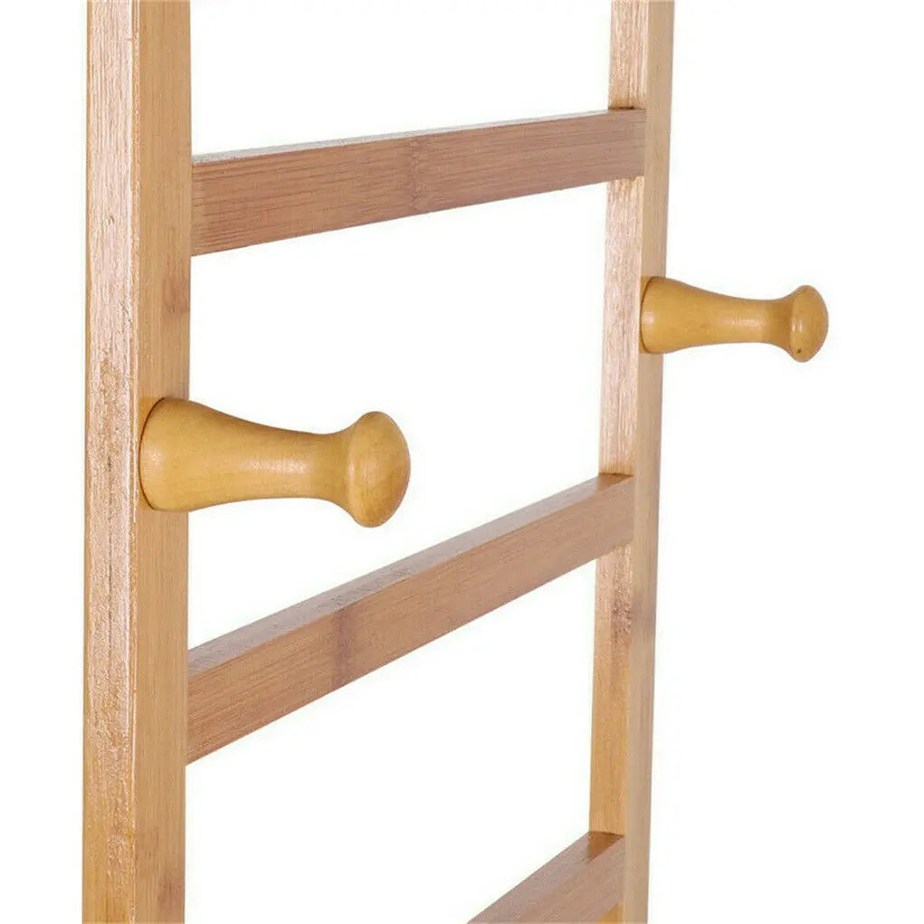Bamboo Clothes Rack with Wheels | 3-Tier Rolling Garment Organiser