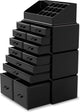 12 Drawer Acrylic Makeup Organizer | Large Cosmetic Storage Box Black
