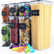 Premium 7-Piece Airtight Food Storage Container Set - BPA Free Kitchen Meal Prep Containers with Leak-Proof Lids (Black)