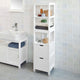 Modern Tall Cabinet with 4 Shelves & 2 Drawers – Space-Saving Organiser