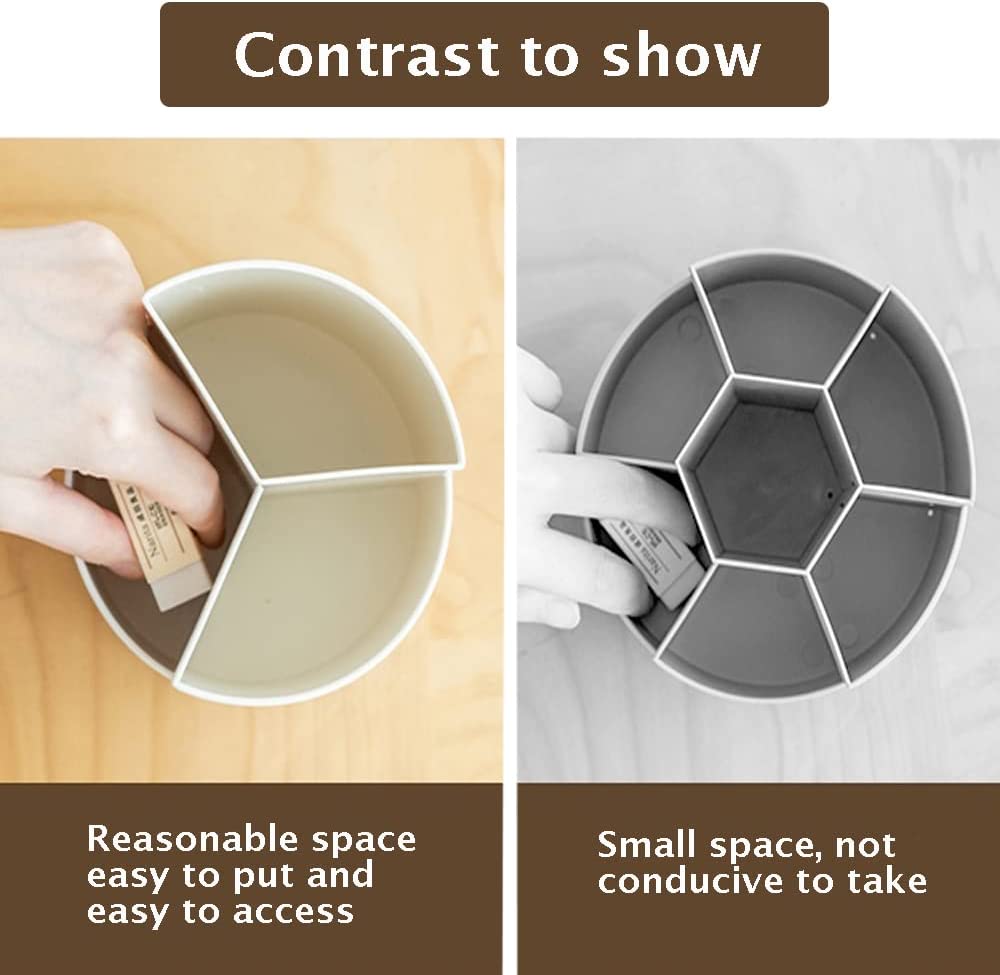 360° Rotating Desk Organiser – Multi-Layer Pen & Stationery Holder (White)