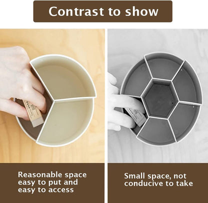 360° Rotating Desk Organiser – Multi-Layer Pen & Stationery Holder (White)