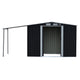 2.48m x 1.32m Garden Shed with Log Storage | Premium Metal Shed Black