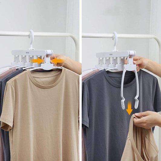 Space saving clothes hanger for small wardrobes