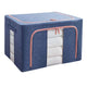 100L Cloth Storage Box – Durable Foldable Wardrobe Organiser (Grey Blue)