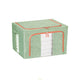 100L Foldable Cloth Storage Box – Linen Closet Organizer with Metal Frame (Green)