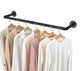 97cm Industrial Wall Mounted Clothing Rack – Heavy-Duty Pipe Garment Hanger for Bedroom, Laundry & Retail