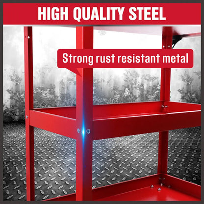 Heavy Duty Tool Cart 150kg | 3-Tier Rolling Workshop Trolley