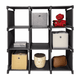 Sorti 9-Cube Storage Organizer – Modular Wardrobe Shelf Unit with Metal Frame