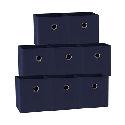 SORTI Fabric Storage Cubes 8-Pack Dark Blue - Foldable Organizers Australia