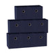SORTI Fabric Storage Cubes 8-Pack Dark Blue - Foldable Organizers Australia