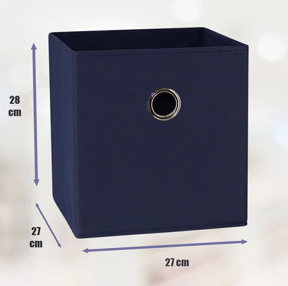 SORTI Fabric Storage Cubes 8-Pack Dark Blue - Foldable Organizers Australia
