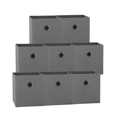 SORTI Fabric Storage Cubes 8-Pack Dark Blue - Foldable Organizers Australia