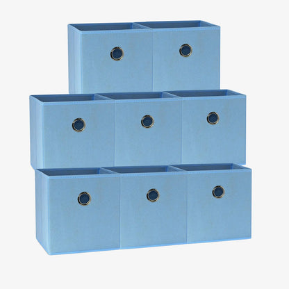 SORTI Fabric Storage Cubes 8-Pack Dark Blue - Foldable Organizers Australia