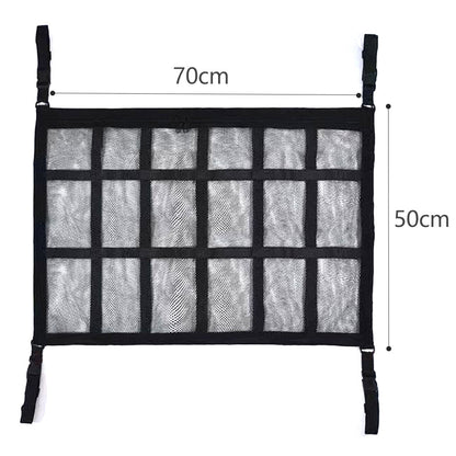 Universal Car Roof Storage Net – Overhead Mesh Organizer for Clothes, Toys & Travel Essentials (70x50cm)