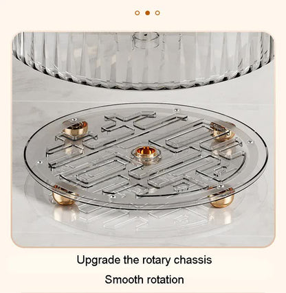 Transparent Luxe Rotating Organizer – 360° Spice Rack & Condiment Caddy for Kitchen, Pantry & Living Room