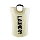 Large Laundry Hamper Off-White - Oxford Fabric Clothes Basket with Handles