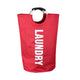 Bold Red Laundry Hamper Premium - Statement Storage with Aluminum Handles