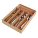 Expandable Bamboo Cutlery Tray - Kitchen Drawer Organiser