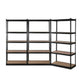 3-Unit Steel Garage Shelving Bundle - 15 Adjustable Shelves, 150kg Per Shelf, Boltless Setup