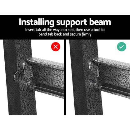 Heavy Duty Garage Shelving 750kg Capacity | 5 Tier Steel Storage Rack 2x1.5M