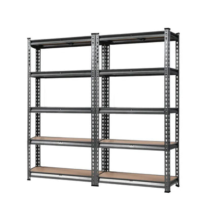 Heavy Duty Garage Shelving 750kg Capacity | 5 Tier Steel Storage Rack 2x1.5M