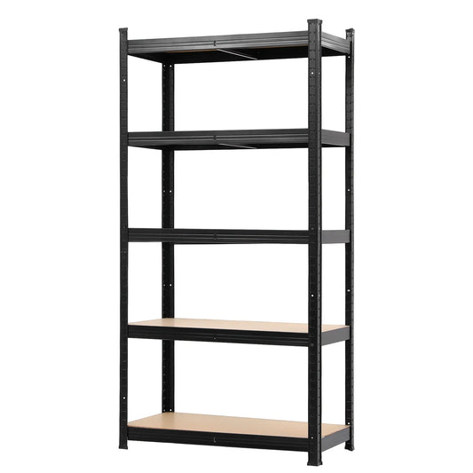Black Giantz garage shelving rack heavy duty 1250kg storage shelf