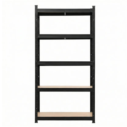 Heavy Duty Garage Shelving 160cm – 5 Tier Giantz Storage Rack Black & Yellow 1250kg