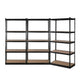 Giantz Heavy-Duty Garage Shelving 3-Pack – 180cm Steel Storage Racks (1000kg Capacity, Black)