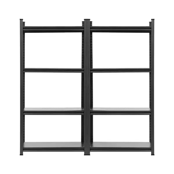 Giantz 2-Pack Steel Garage Shelving - 1.8m Wide, 200kg Per Shelf, All-Steel Boards | Workshop & Warehouse Rack