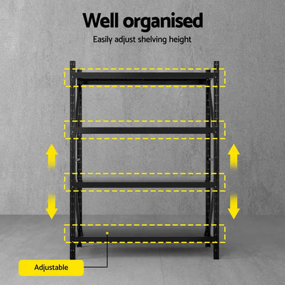 Standard Height Garage Shelving 2M | Heavy Duty 1.5M Wide Storage Rack Australia