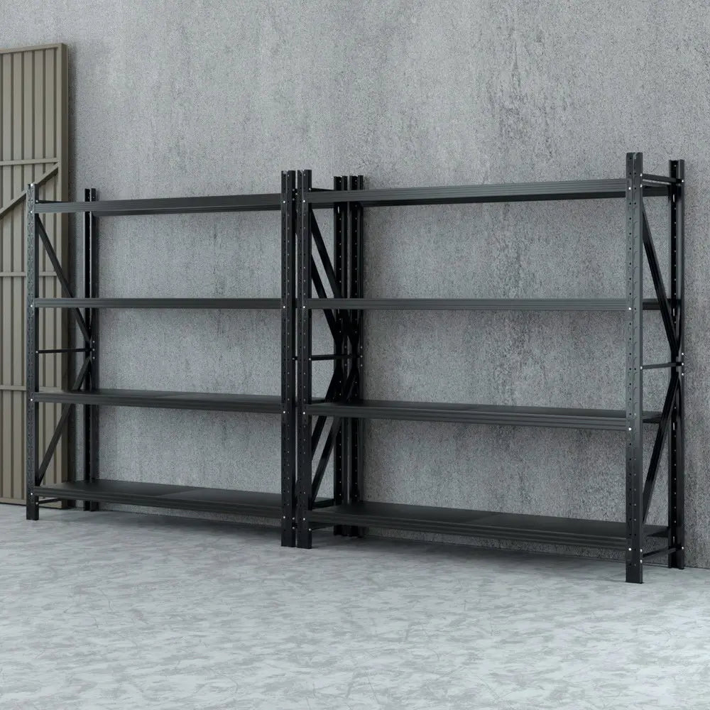 Heavy Duty Garage Shelving 4M Wide | Industrial Steel Storage Rack 200kg Australia