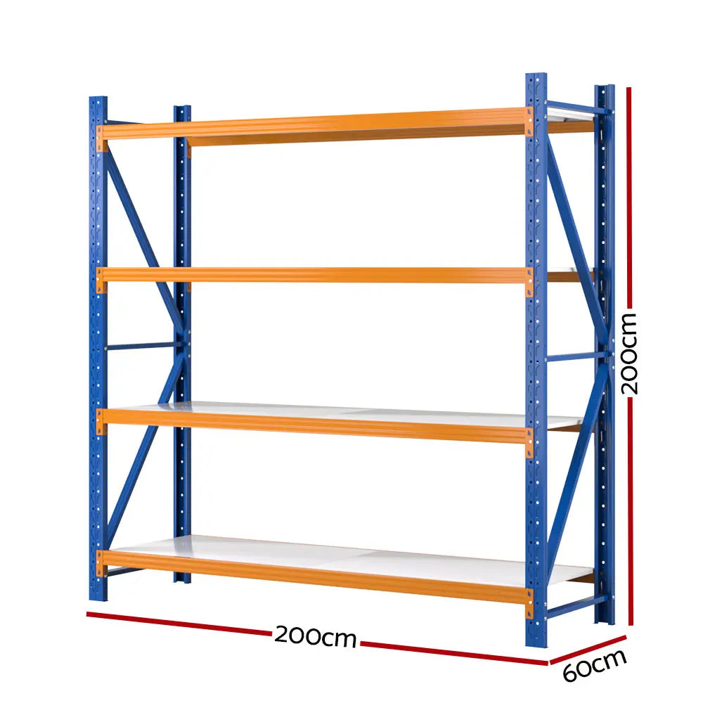 2 metre by 2 metre garage warehouse shelving rack dimensions