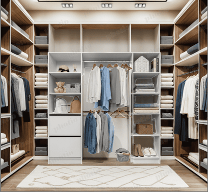 🔥 Transform Your Space Instantly: BASEL 2M Walk-In Wardrobe Kit – Slim Shaker White | Premium European Craftsmanship