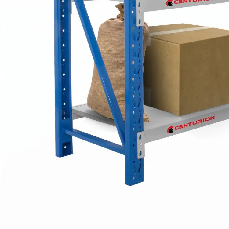 Centurion heavy-duty shelving used for warehouse stock and archiving