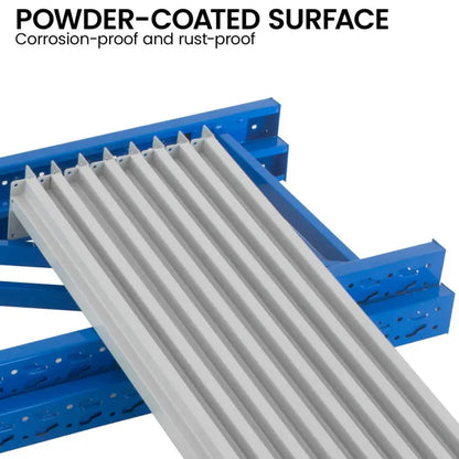 Centurion Long Span Shelving 1-Bay 1.5m Wide - 200kg Per Shelf, 800kg Bay, Gusseted Steel | LS-150