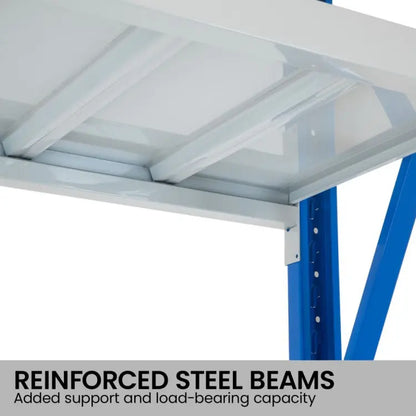 Centurion Long Span Shelving 1-Bay 1.5m Wide - 200kg Per Shelf, 800kg Bay, Gusseted Steel | LS-150