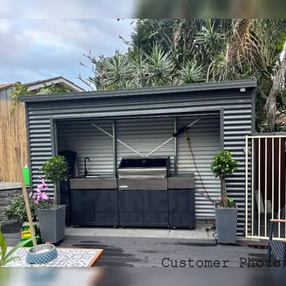 Spanbilt Smartlocker 900 installed in Australian backyard storing bikes and garden equipment